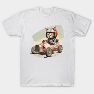 cat in a racing go kart T-Shirt